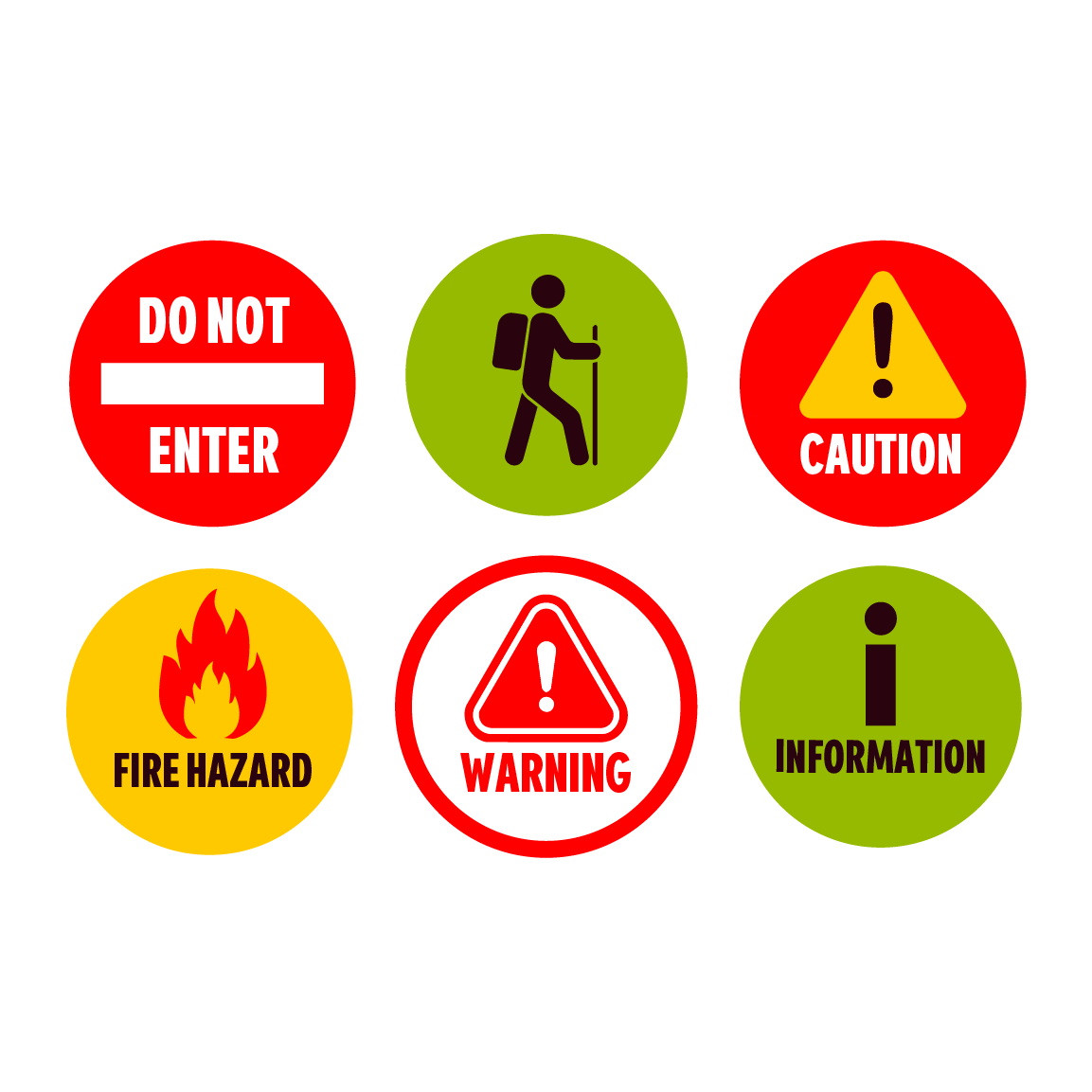 image redesigned icons for signage system